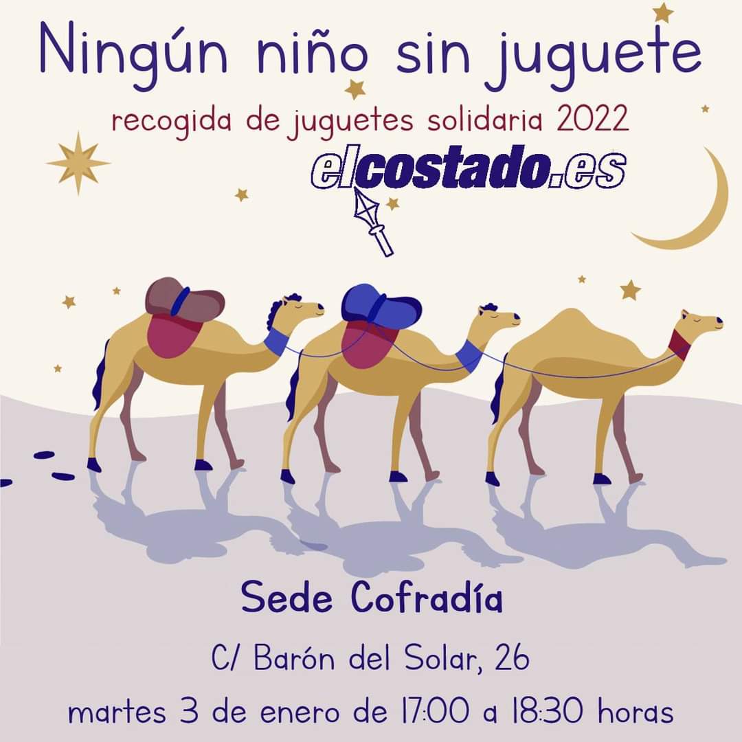 La Cofradía Santo Costado Cristo, realizará mañana la recogida de juguetes a favor de Cáritas . Contamos con vuestras colaboraciones para sacar una sonrisa de felicidad a los más pequeños .
Los niños podrán dejar su carta para hacerla llegar a SS.