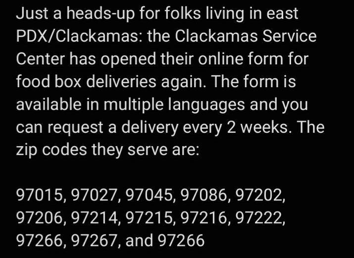 Link to the online ordering system: cscoregon.org/order-online

#pdx #portland #clackamas #oregon #foodassistance #foodbanks #freefood #resources