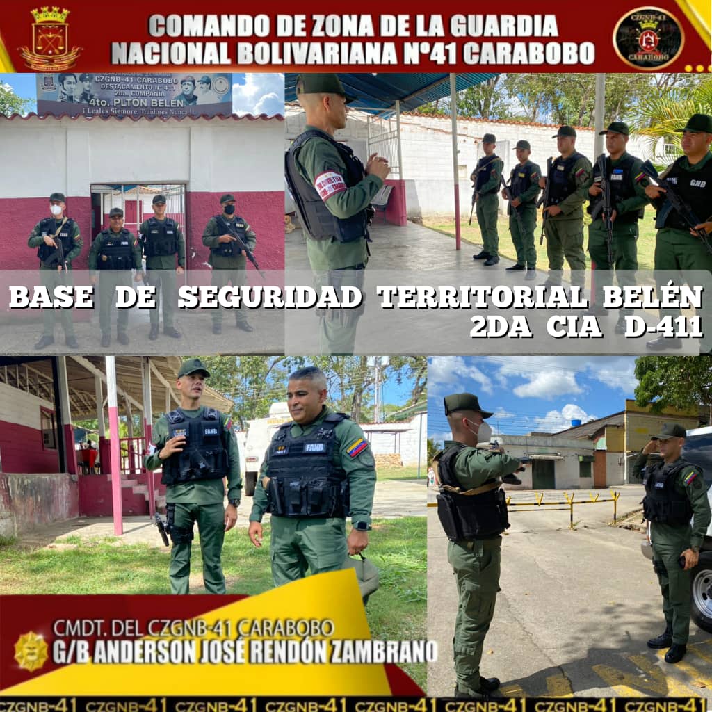 2daciaM's tweet photo. #2Ene 📌 Se efectuó revista por parte del Cddno. @Cnel_CrespoRJ 2do. Cmdte. y JEM del @GNB41_CARABOBO, al personal militar que se encuentra en la Base de Seguridad Territorial (BST) Belén del edo. Carabobo.
#2023RenaceLaEsperanza
#GNB #FANB https://t.co/prqBfvjQtw