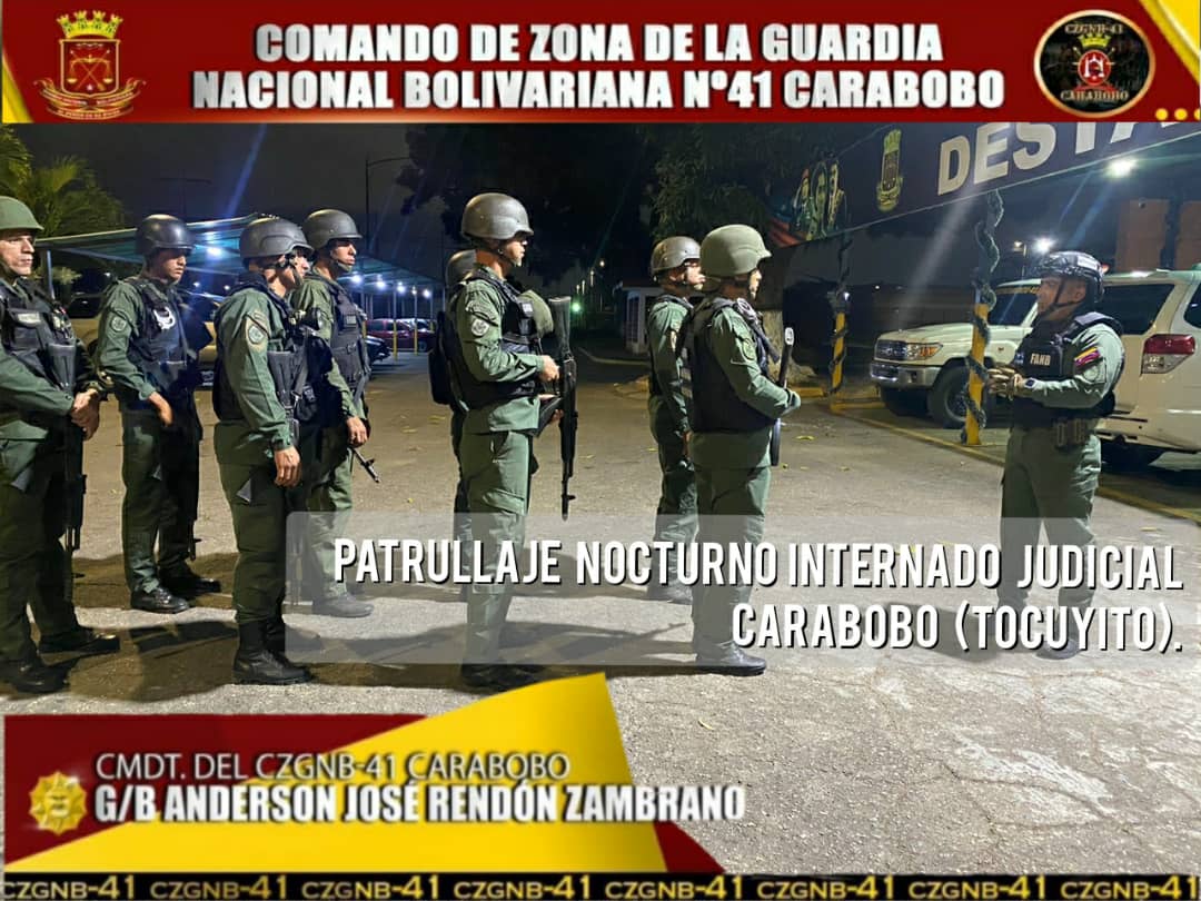 2daciaM's tweet photo. #2Ene Trabajando incansablemente contra la delincuencia, se realizó patrullaje y escudriñarmiento en las áreas externas del Internado Judicial Carabobo, garantizando la Paz y tranquilidad de nuestro pueblo 🇻🇪
#2023RenaceLaEsperanza
#GNB #FANB https://t.co/bFGbStI73O