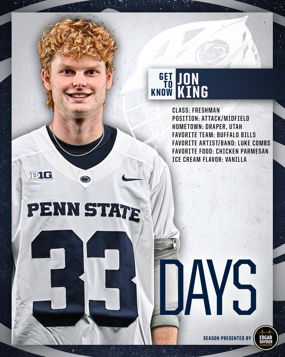 PennStateMLAX's tweet photo. Get to know freshman Jon King! Big @lukecombs fan! 

#WeAre ⚪🔵 https://t.co/nXQbIad7Wn
