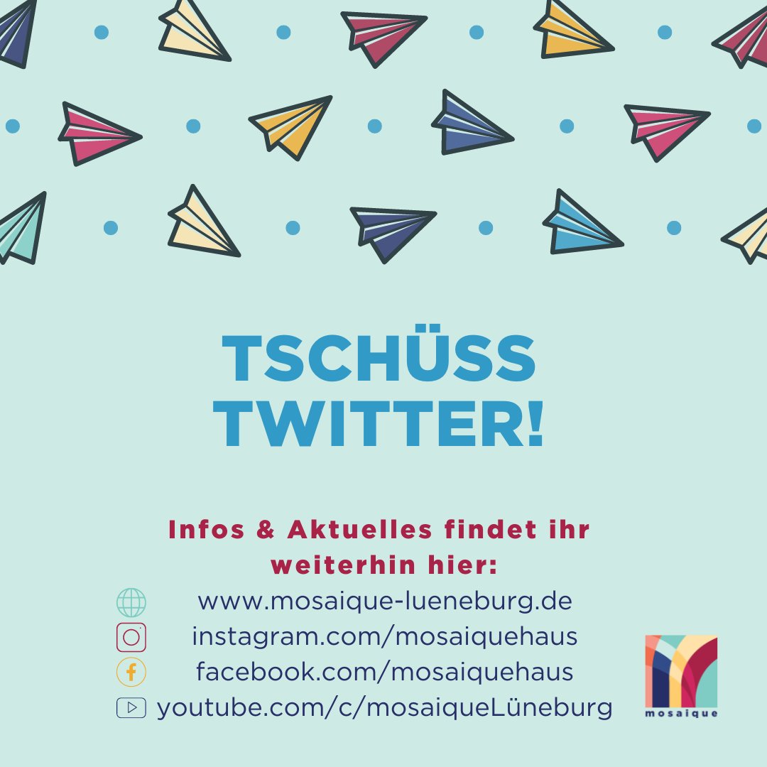 Auf Grund der aktuellen Entwicklung haben wir uns entschieden Twitter nicht mehr zu nutzen und löschen diesen Account zum Start nach unserer Winterpause am 7.1.23.