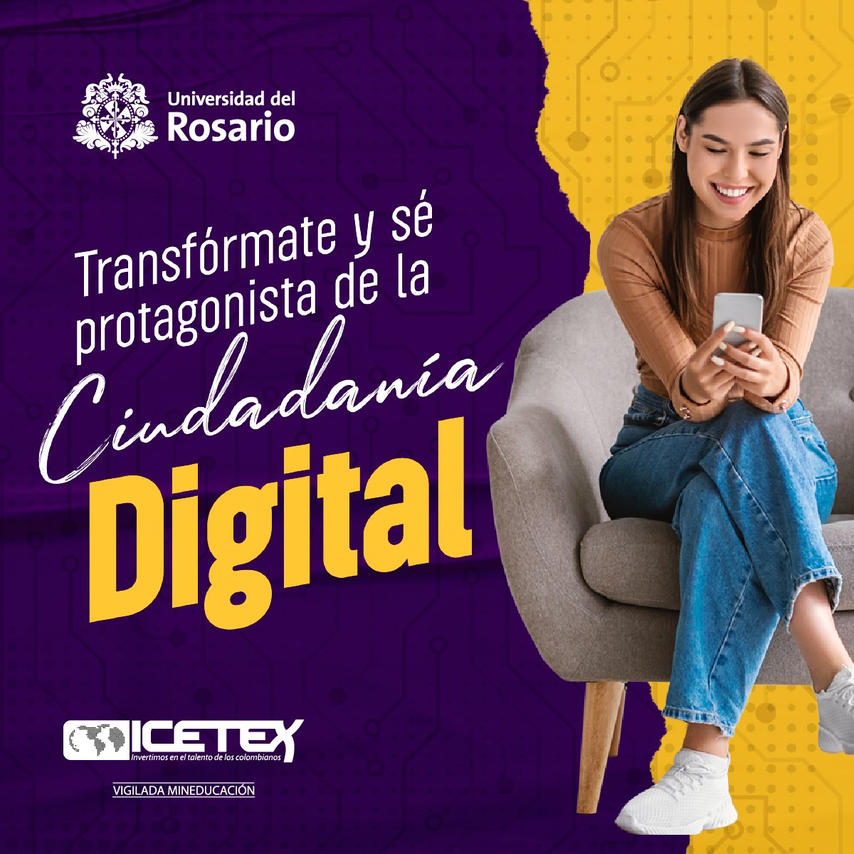 URosario's tweet photo. Transfórmate digitalmente y estudia en la Universidad del Rosario uno de nuestros cursos. 

Valor de la matrícula financiado en un 100%. Conoce más en https://t.co/ykqYJ9oj3D
@MinTIC_responde @ICETEX https://t.co/O38Cl05uun
