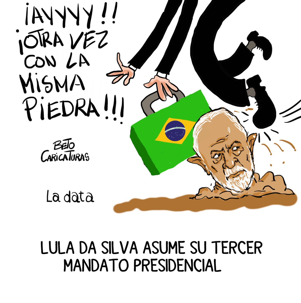 #DataCaricatura |  Lula asume su tercer mandato presidencial . 
👍 Síguenos en…👉@LaDataec👈 
🔔 Activa la campanita de notificaciones. 
🎨 Beto Caricatura 

#LaData #ecuador #consultapopular #felizañonuevo #felizaño #felizaño2023