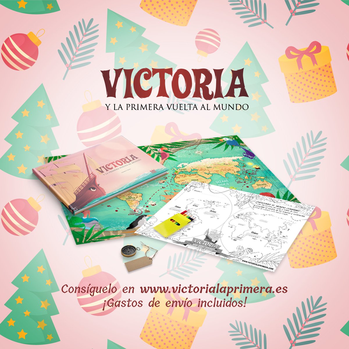 🚨 ¡No te pierdas el #PackGrumete!

Una edición especial de 100 unidades exclusivas para disfrutar mi aventura de la manera más divertida.

🌊 Consíguelo aquí ➡️ victorialaprimera.es/tienda/

#VictoriaLaPrimera #NaoVictoria #LaPrimeraVueltaAlMundo #cuentoinfantil #librosrecomendados