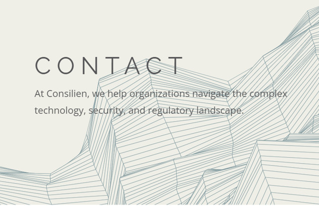 Consilien's tweet image. Contact us today for a free #SecurityRiskAssessment. We&apos;re here to help.

consilien.com/contact