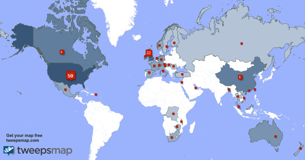 We have 5 new followers from China, and more last week. See tweepsmap.com/!eugvapinjenn