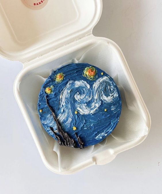 vincent van gogh inspired cakes;