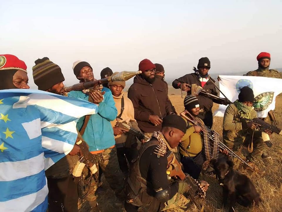 MarkBareta's tweet photo. Ambazonians,this revolution is ours to win.Despite moves from the enemy/enablers to fool our heroes to fake DDR centres,many of our heroes are committed to fight.We did it hugely,we can rekindle it again.Let's come 2gether and make 2023 a year of increased IEDs and impactful RPGs https://t.co/RXoltu2yot