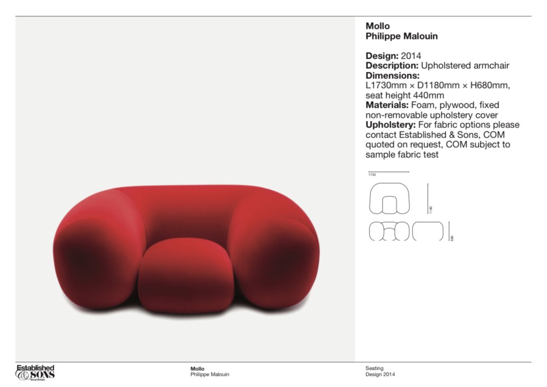 designdocument's tweet photo. "Mollo" Lounge Chair by Philippe Malouin (2014) https://t.co/ICMPiMYUWP