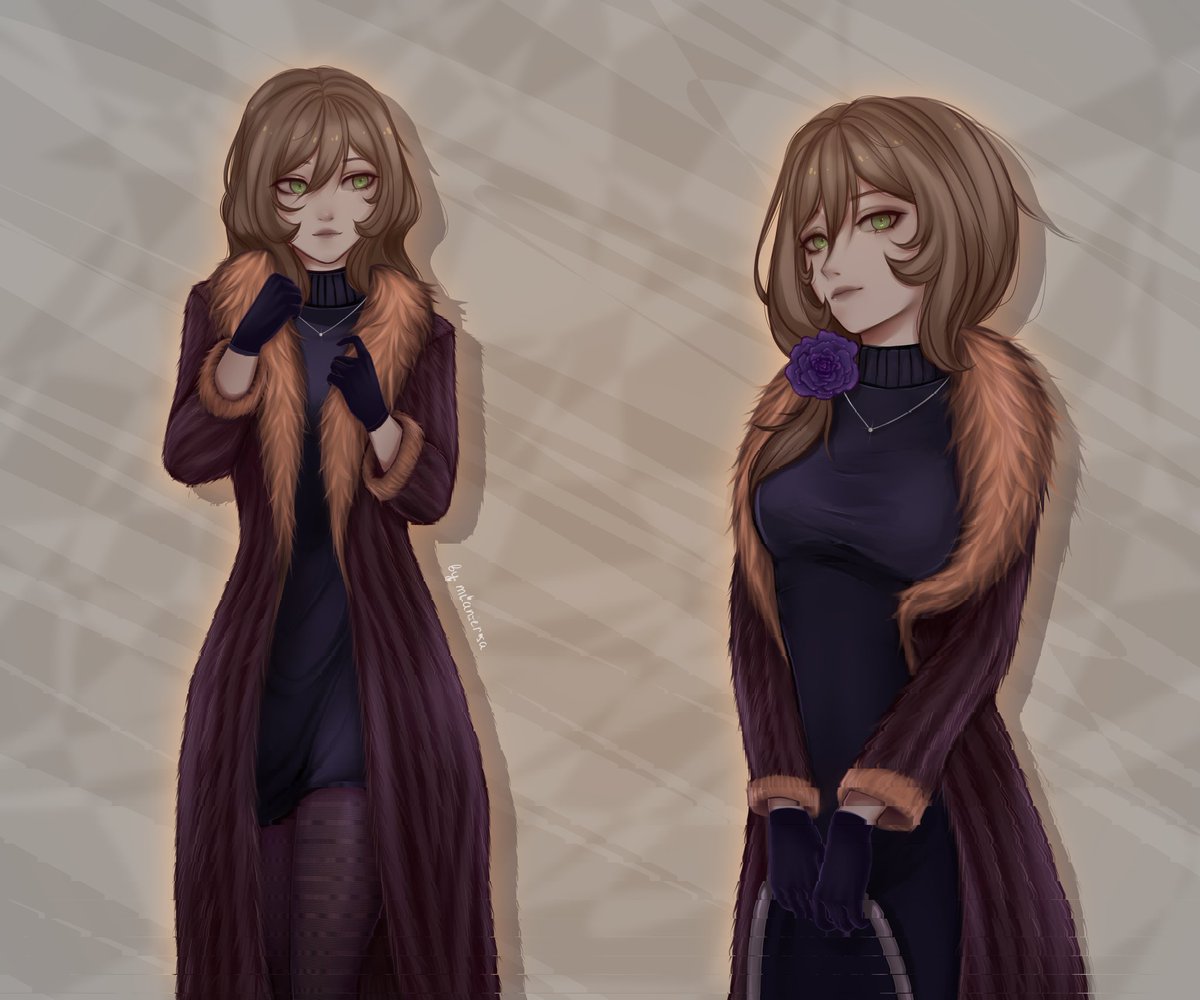 I posted this in my main profile in Instagram, but think it must to be here also. Lisa in fur coat look like a rich lady:> 
#GenshinImpact #Genshinfanart #genshinimpactfanart #art #lisa