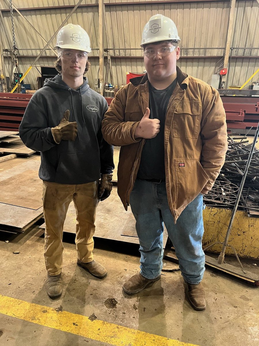 Academy of Craft Training (ACT) Birmingham (@acadcrafttrain) on Twitter photo Robert Ridley and Malone Greenawalt have been working a paid internship for Dunn Fabricators. They are prepping steel and loading trucks to send to jobsites. Thanks to Dunn for the opportunity!
<a href="/THS_Warrior/">Thompson High School</a> <a href="/Alabasterk12/">Alabaster City Schools</a> <a href="/dunnbuildingco/">Dunn Building Co.</a> <a href="/ABCofAlabama/">ABC of Alabama</a> #welding #construction Robert Ridley and Malone Greenawalt have been working a paid internship for Dunn Fabricators. They are prepping steel and loading trucks to send to jobsites. Thanks to Dunn for the opportunity!
<a href="/THS_Warrior/">Thompson High School</a> <a href="/Alabasterk12/">Alabaster City Schools</a> <a href="/dunnbuildingco/">Dunn Building Co.</a> <a href="/ABCofAlabama/">ABC of Alabama</a> #welding #construction
