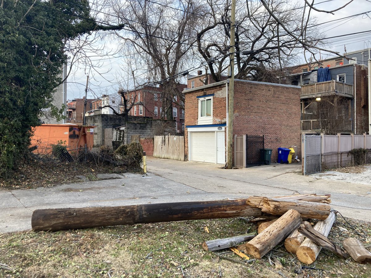 We need <a href="/MyBGE/">BGE</a> to clean up the poles they illegally dumped behind Auchentoroly Terrace. 2328 Whittier Ave rear alley.