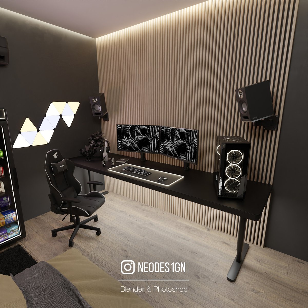 EVERYTHING IS PERFECT HERE

ROOM FOR OUR SUBSCRIBER 🦈

Want to design your room? Write to DIRECT

🔥| Rate this design 0-10
🔔| Follow <a href="/neodes1gn/">NeoDes1gn</a>
🔈| Like and comment!
⠀
Designed by ND

#neodes1gn #3droom #3d #setup #gamerroom #lux #interiordesign #blackstyle