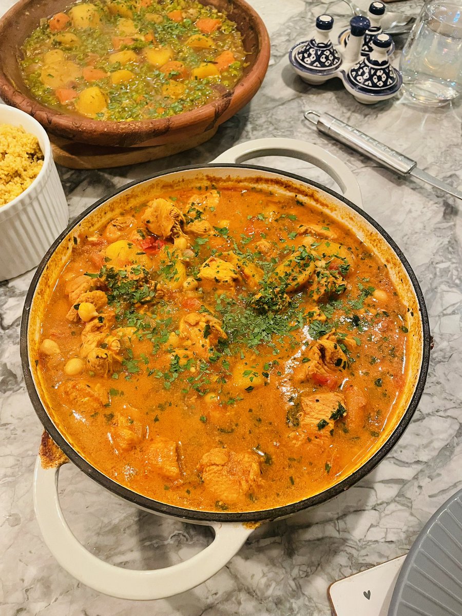 First attempt at Moroccan cuisine. Went down well with the family. 4 x empty plates! #tagine #taginecuisine #Morocco