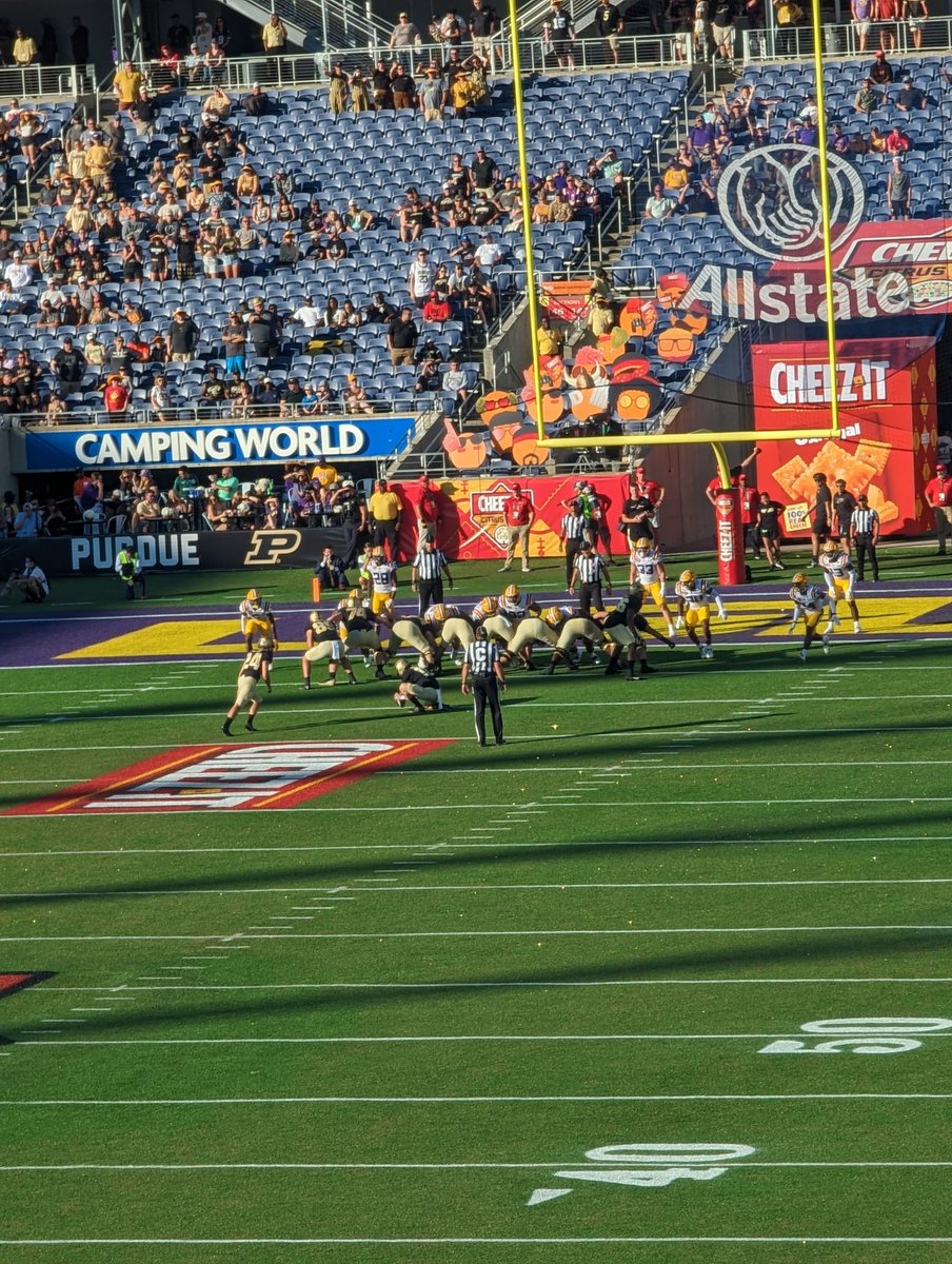 BamTheFirst's tweet photo. @CitrusBowl now that Purdue has scored, maybe I can score the foam finger cheese wheel? https://t.co/0q0CbTvC8a