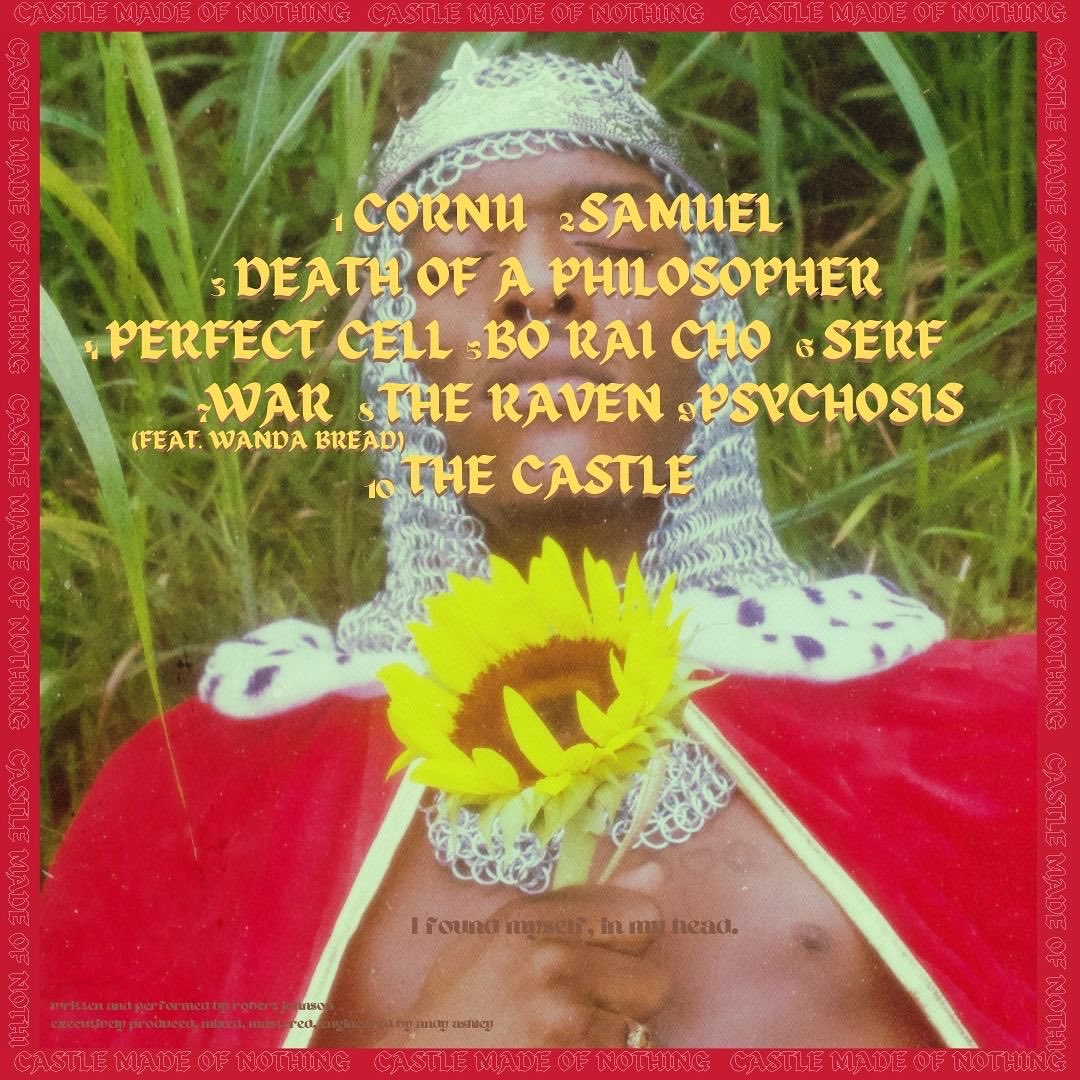 CASTLE MADE OF NOTHING. 
THE ALBUM FROM ROB THE HIPPIE. NOW AVAILABLE ON ALL STREAMING PLATFORMS.
aghhhhhhhhh ❤️ happy new year 🏰