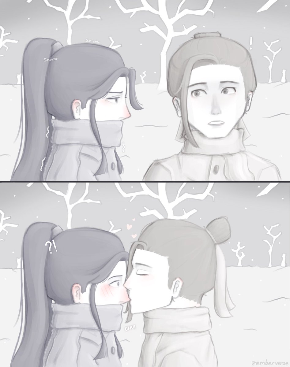 zemberverse's tweet photo. For #FQMonth23 day 2: winter
Nose kisses :)
#FQMonth #tgcf #天官赐福 #tgcffanart #fengqing #muqing #fengxin https://t.co/zSxXR3LbXF
