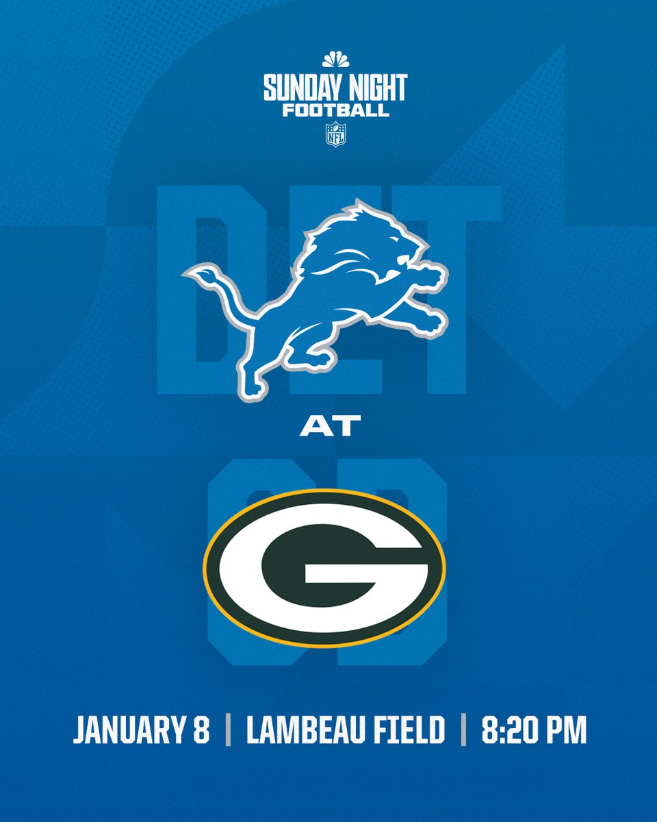 Lions's tweet photo. Waited all year for Sunday night https://t.co/WuAPljVnmd