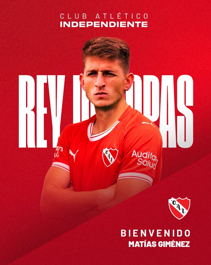 Octavo refuerzo oficial de Independiente : Matías Giménez FlfvRG3XEAALmvJ?format=jpg&name=900x900