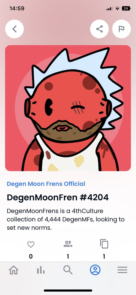 metaversearchi_'s tweet photo. This @DegenMoonFrens #4204 like my drunk uncle in NYE.. #Rolemodelz
Thanks for this my buddy @bsmokes 💨💨💨 https://t.co/TubxLaCtzq