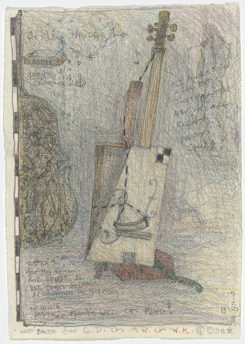 moma_drawings's tweet photo. William T. Wiley, Banjo for G.D., 1973 #williamtwiley #museumofmodernart https://t.co/T0fUDFQocb https://t.co/wkSS7VeeY2