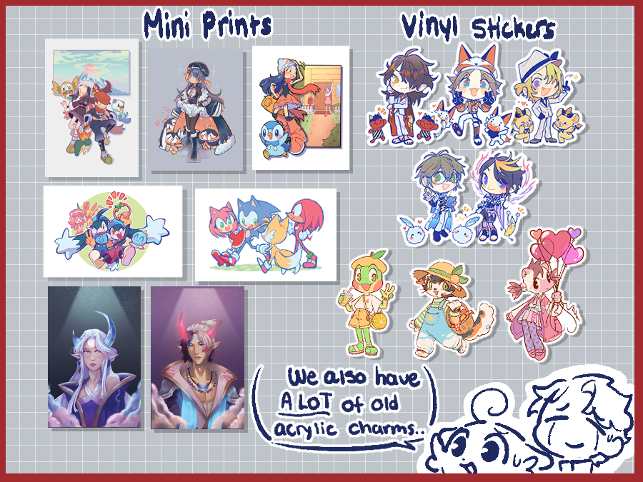 hello!! @Kuroidy and I are going to vend at @AnimeLosAngeles this weekend! This is going to be our first time vending at a convention so please come by to say hi so we can be less anxious 🥲