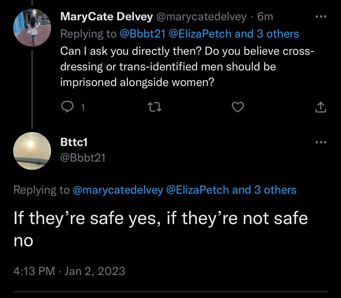 Bitsy here thinks men should have the &ldquo;right&rdquo; be imprisoned with vulnerable women 😟 What is wrong with<a href="/tag/ewww"class="tags"><span>#ewww</span></a><a href="/tag/incels"class="tags"><span>#incels</span></a><a href="/tag/transwomenareconmen"class="tags"><span>#transwomenareconmen</span></a><a href="/tag/transwome"class="tags"><span>#transwome</span></a>