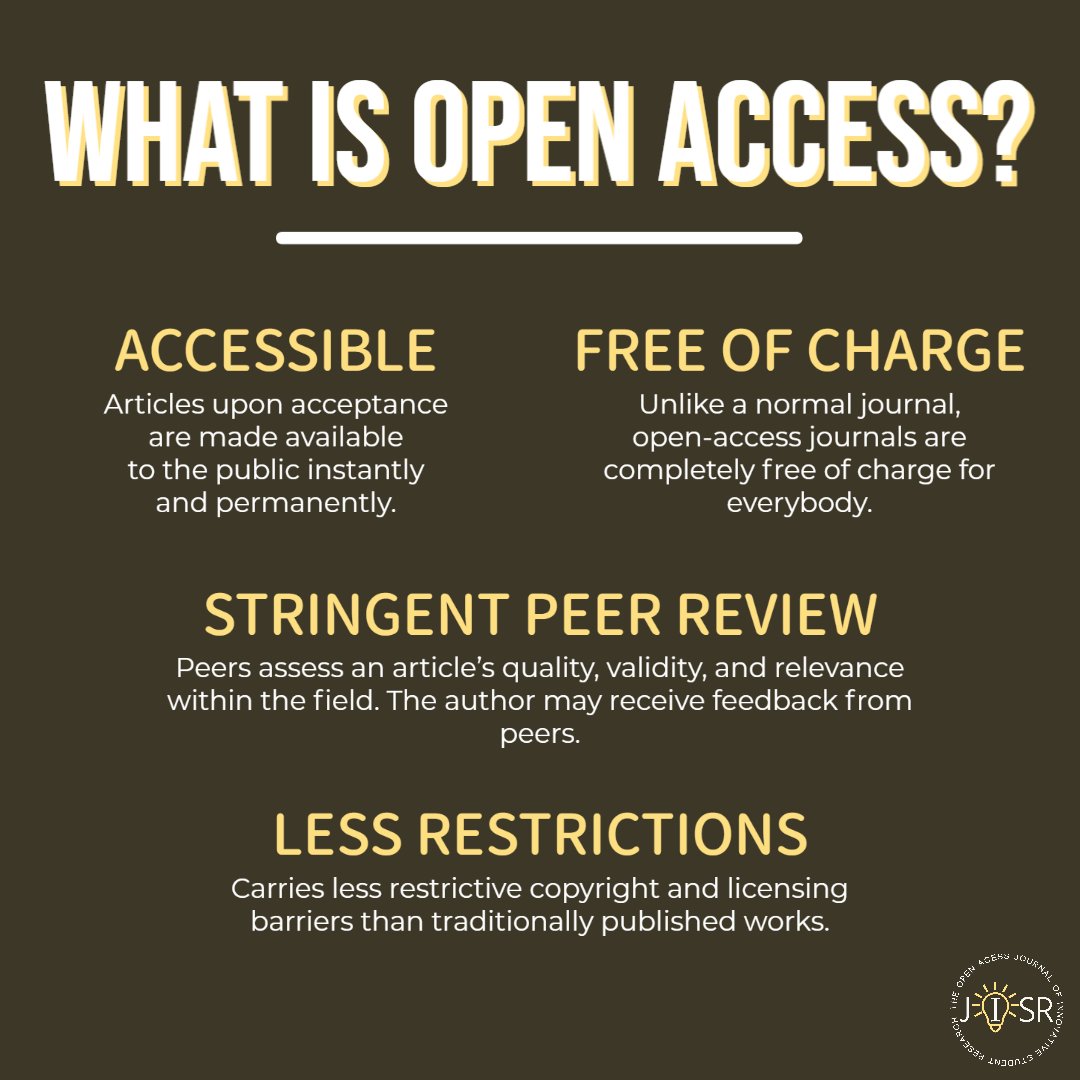 As an #OpenAccess  academic #journal we strive to educate #students in the open access academic writing format.