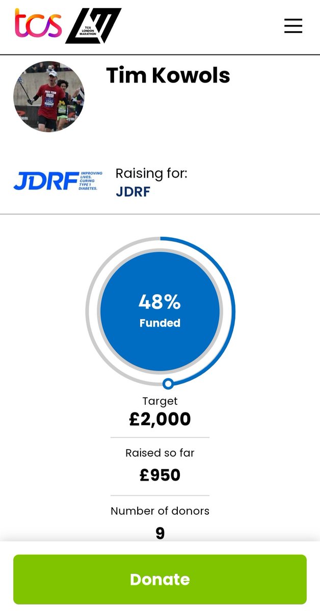 🎵Ohhhhhh, we're almost halfway there!🎵

Donate here to get there and then some: 2023tcslondonmarathon.enthuse.com/pf/tim-kowols