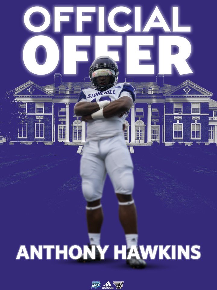 anthwkk's tweet photo. Blessed to receive an offer from Stonehill College! @CoachEliGardner @broadneckfb https://t.co/G5Sk1T6pN1