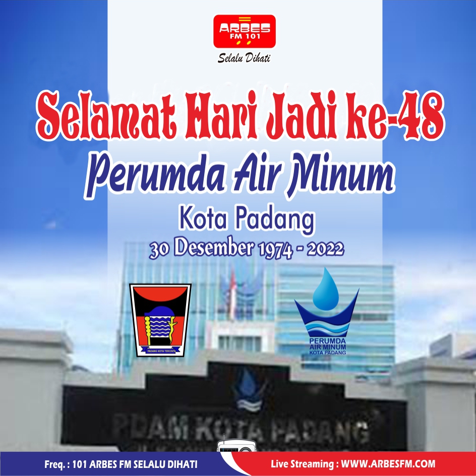 Selamat Hari Jadi ke-48 Perumda Air Minum Kota Padang, sukses selalu ...