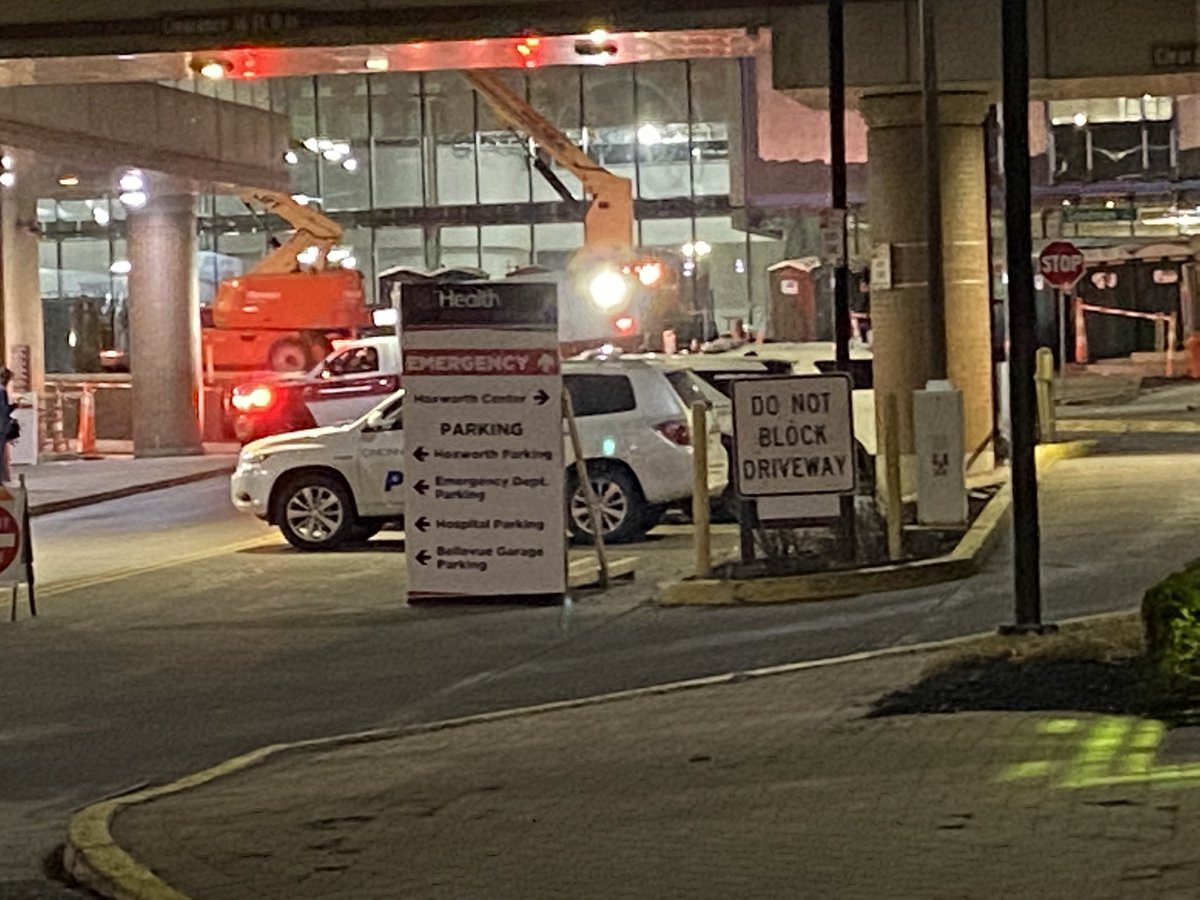 There is a notable and heavier police presence than usual at the emergency room entrance tonight.