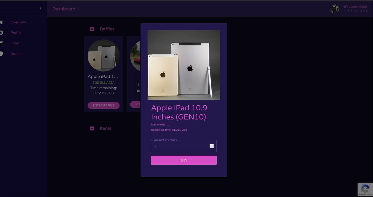 Introducing: LlamaRewards
rewards.llamaverse.io

First, we are doing a 48 hour test.
We added one item, a brand new Apple iPad!
Whoever wins this, will get it sent to them.

After 48h,
We are adding TONS of physical items and digital web2/web3 items.

Learn more via our Discord