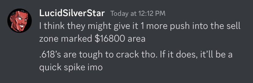 LucidSilverStar's tweet image. Let me explain why the discord is the best crew you’ve never heard of.
My 1st signal of the year was to short #BTC at $18002.
Missed by $2 bucks &amp;amp; some change. 
We also longed with precision until it got there.

I don’t just claim to be the best, I prove it.
#OverAndOverAgain 
👨🏻‍🎨