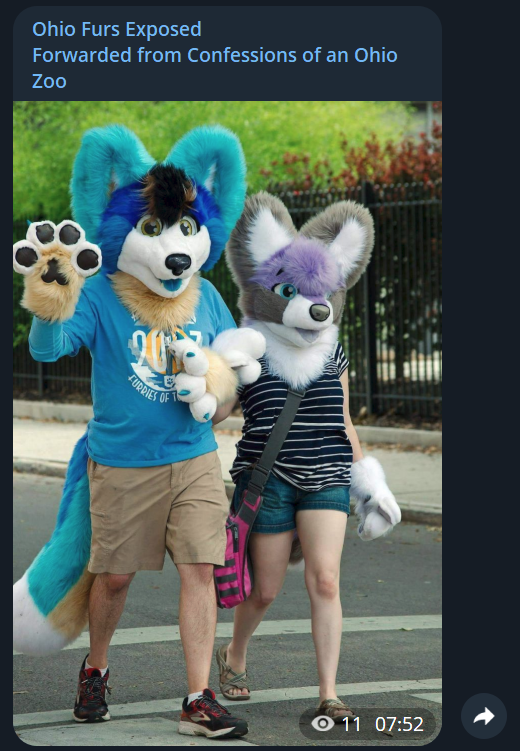 OhioFursExposed's tweet photo. hundthehound and lillythefox are known in the Ohio Furs community for organizing meets and running a camp. There's questions which need to be answered regarding zoophilia and pedophilia. Moira Brex / Nightshine has stated she was rap*d by Hund while he was babysitting. 1/2 https://t.co/flfaXLhGNW