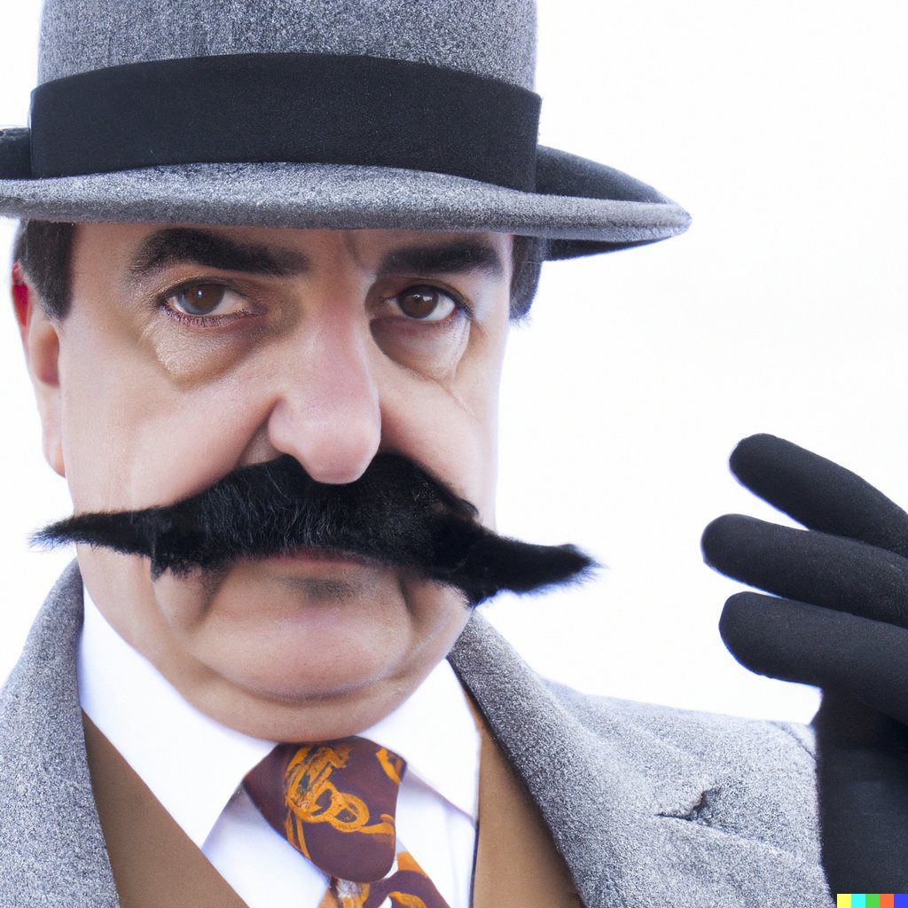 CttTeatrera's tweet photo. Hercules Poirot desborda alegría al ver el regalo del Inspector Jefe Japp. #No #LasNavidadesDePoirot  #FIN #FelizAñoNuevo https://t.co/uQpCCZm3Bc