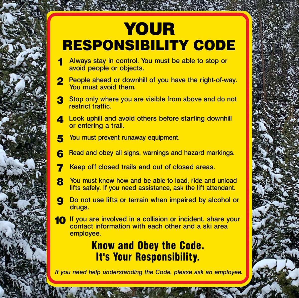 NSAA_org's tweet photo. Wouldn’t be #NationalSafetyMonth without a strong start ft. #YourResponsibilityCode ⚠️
The (now) 10 points are waiting for you at https://t.co/L99MQAte0p. Available in Spanish, and already in action! (Great job @skisunlight) #mountaininspired https://t.co/ulkXaDM9B1