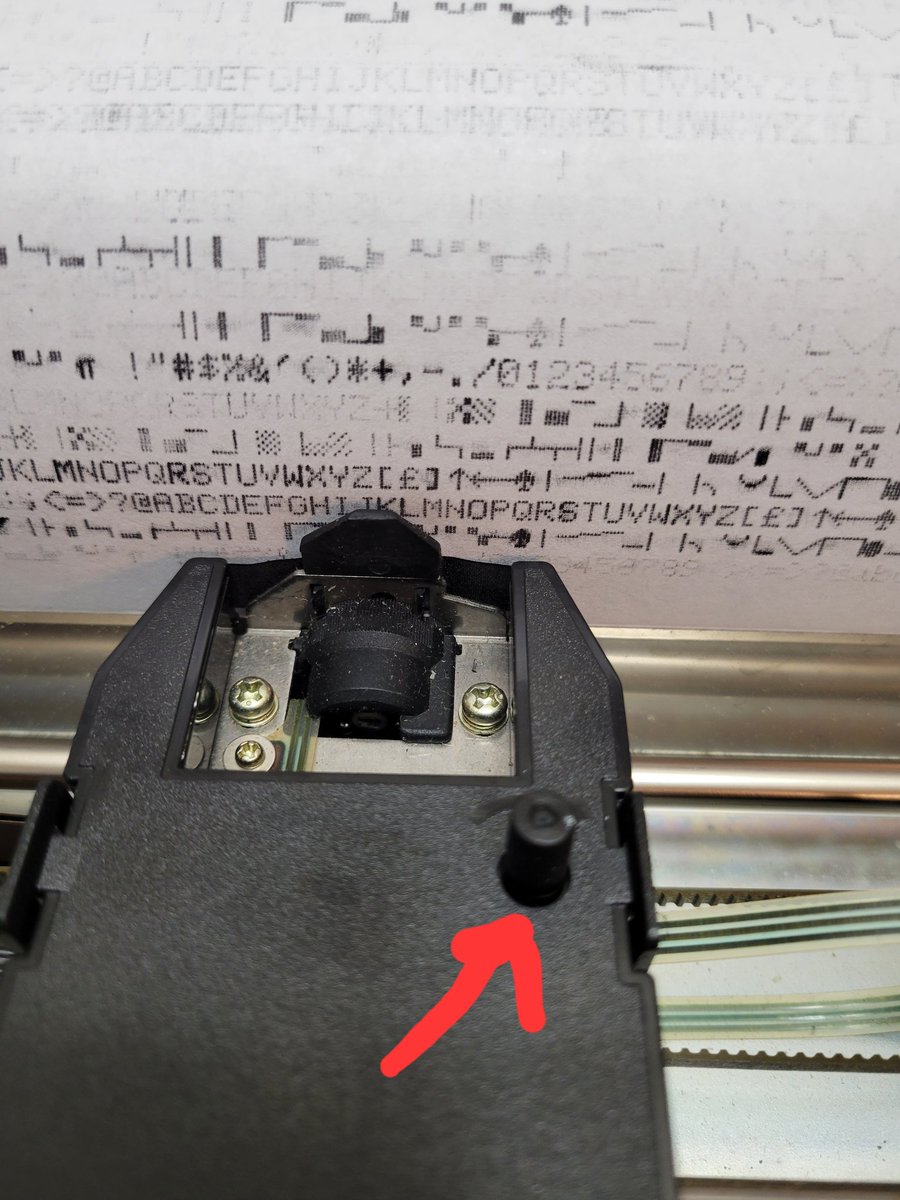 ikubex's tweet photo. Ok..I have a MPS801. The metal ribbon advancement thing rotates as it prints. However when the ribbon is in it does not turn the plastic ribbon knob. If I lightly hold my finger on top of rotating knob it prints. Anyone have this issue? I appreciate it 🤗 https://t.co/X5PntwfoSN