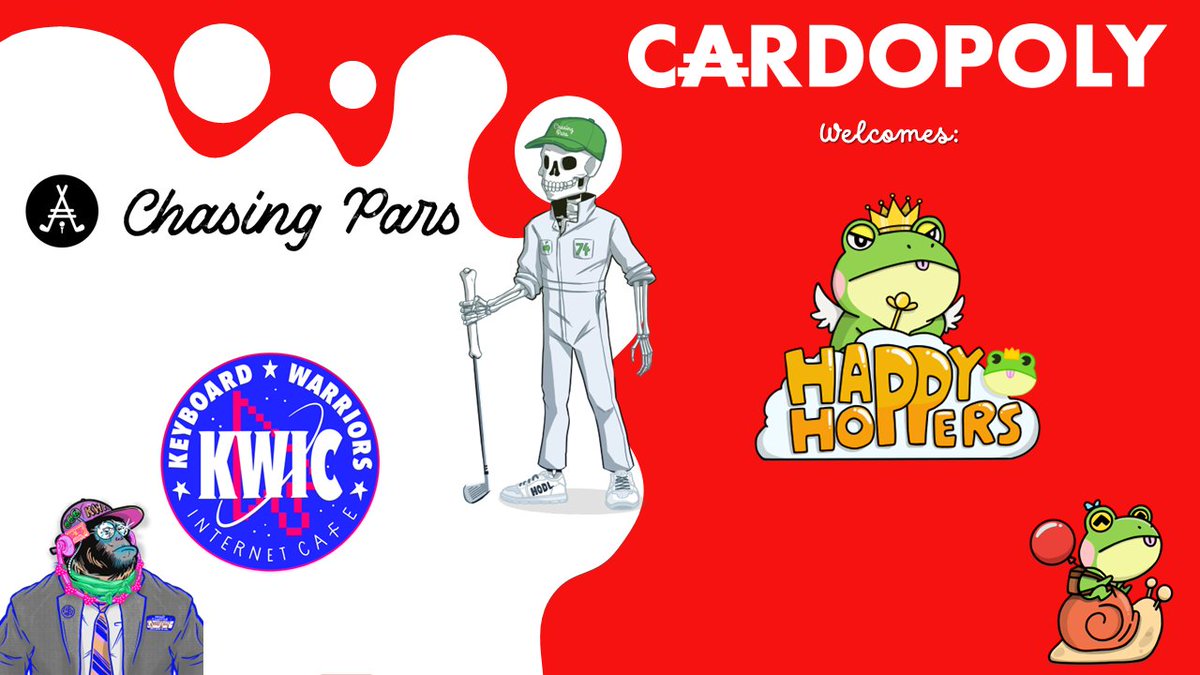 New Year, New Competition!

For our 10th Game we welcome our next round of amazing projects to compete on the board 🎲🎲

<a href="/HappyHoppersNFT/">Happy Hoppers Club 🐸</a>  🐸
<a href="/KeyboardWIC/">KWIC - Keyboard Warriors Internet Cafe</a>  ⌨️
<a href="/chasingpars/">⛳️🏌️‍♂️ NFTs | Chasing Pars</a>  🏌️‍♂️

Game Runs Sunday Jan 8th - 12th. 

Top 25 on the Leaderboard take home the #ADA