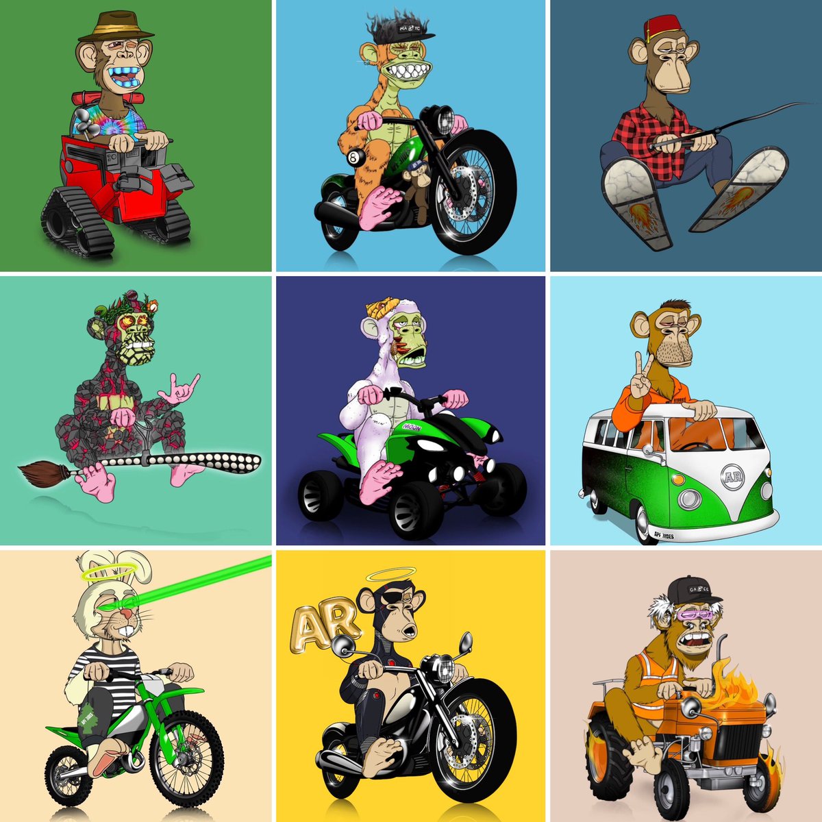 ApeRidesNFT's tweet photo. So you like #NFTs, you like #Weed and you can’t wait for the bull market to return?

Well we got just the ride for you!

140,000 instantly compatible pfps, 5,000 dope rides… What are you waiting for 👇🏼👇🏼👇🏼👇🏼

https://t.co/LDEazpAfae 

#ApeRides #Crypto #NFTCommunity #BullMarket https://t.co/H5nZXr9WOn