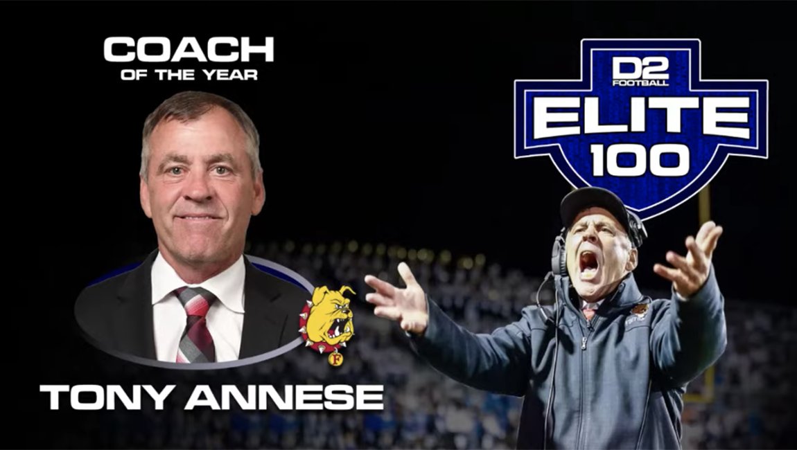 Ferris Athletics (@ferrisathletics) on Twitter photo NATIONAL COACH OF YEAR! For the second consecutive year, Ferris State's Tony Annese has been tabbed as the D2Football National Coach of the Year after leading FSU to back-to-back national championships! Well-deserved <a href="/CoachAnnese/">Coach Annese</a>! bit.ly/3IiIPX5 NATIONAL COACH OF YEAR! For the second consecutive year, Ferris State's Tony Annese has been tabbed as the D2Football National Coach of the Year after leading FSU to back-to-back national championships! Well-deserved <a href="/CoachAnnese/">Coach Annese</a>! bit.ly/3IiIPX5