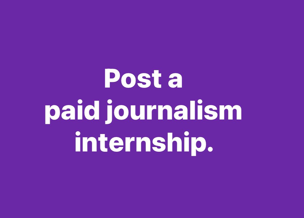 RebeccaAguilar's tweet image. Calling all journalists!
NPR has decided not to offer summer internships. There may be others that do the same. Students need this experience. Please post paid journalism #internships you may know about on this thread. Thank you. Plz RT #JournalismInternships #SummerInterns
