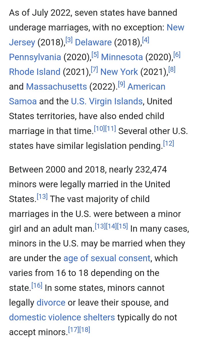 There were 232,474 legal underage marriages between 2000-2018 in the U.S.  Does the #RespectForMarriageAct mean child marriage must be legal and recognized nationwide?  #HonestQuestion #Marriage #LawsHaveImplications