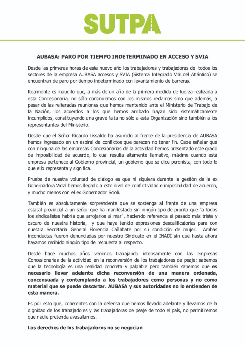 sutpapeajes's tweet photo. 𝗔𝗨𝗕𝗔𝗦𝗔: 𝗣𝗔𝗥𝗢 𝗣𝗢𝗥 𝗧𝗜𝗘𝗠𝗣𝗢 𝗜𝗡𝗗𝗘𝗧𝗘𝗥𝗠𝗜𝗡𝗔𝗗𝗢 𝗘𝗡 𝗔𝗖𝗖𝗘𝗦𝗢 𝗬 𝗦𝗩𝗜𝗔.
.
𝙇𝙤𝙨 𝙙𝙚𝙧𝙚𝙘𝙝𝙤𝙨 𝙙𝙚 𝙡𝙭𝙨 𝙩𝙧𝙖𝙗𝙖𝙟𝙖𝙙𝙤𝙧𝙭𝙨 𝙣𝙤 𝙨𝙚 𝙣𝙚𝙜𝙤𝙘𝙞𝙖𝙣
𝙎𝙐𝙏𝙋𝘼 𝙨𝙤𝙢𝙤𝙨 𝙩𝙤𝙙𝙤𝙨 𝙮 𝙩𝙤𝙙𝙖𝙨. https://t.co/LZE7E2UjLx
