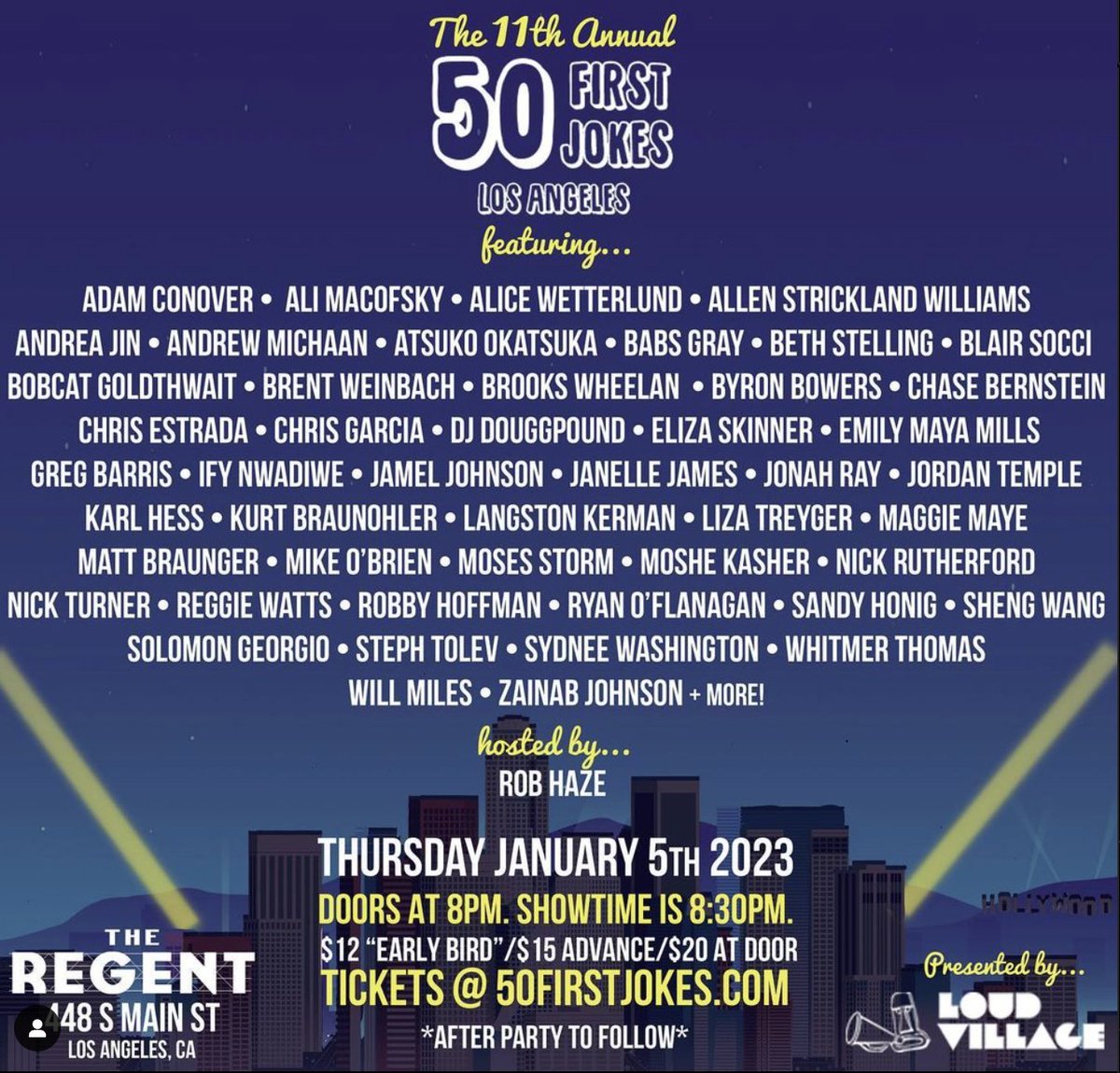 #PickoftheDay: 50 First Jokes (in LA) 1/5
thecomedybureau.com/50-first-jokes…