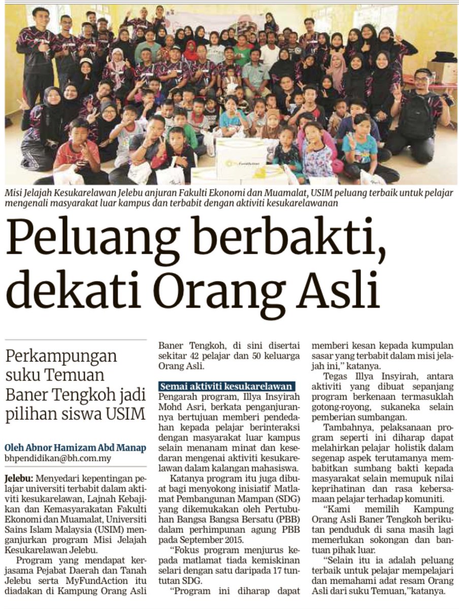 Thank you for the write up on Berita Harian. We greatly appreciate your effort in highlighting our initiative.

(Berita Harian, 2 Januari 2022)