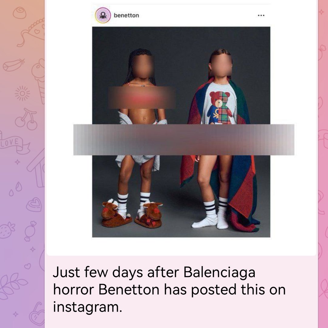 Benetton ragazzi come #BalenciagaGate #Benetton