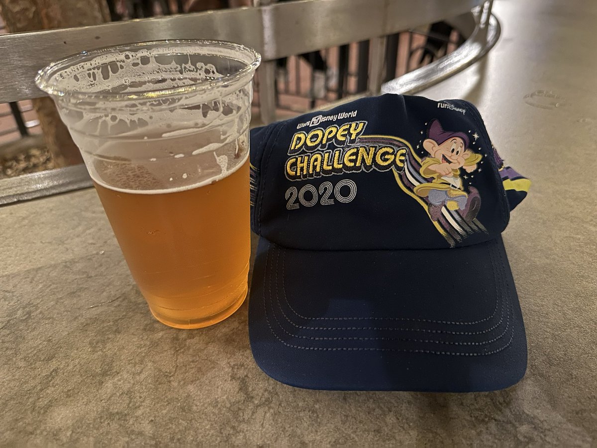 Breaking out the past years Dopey gear as I begin “carb loading” for the upcoming races. #disneydrinking #dopeychallenge