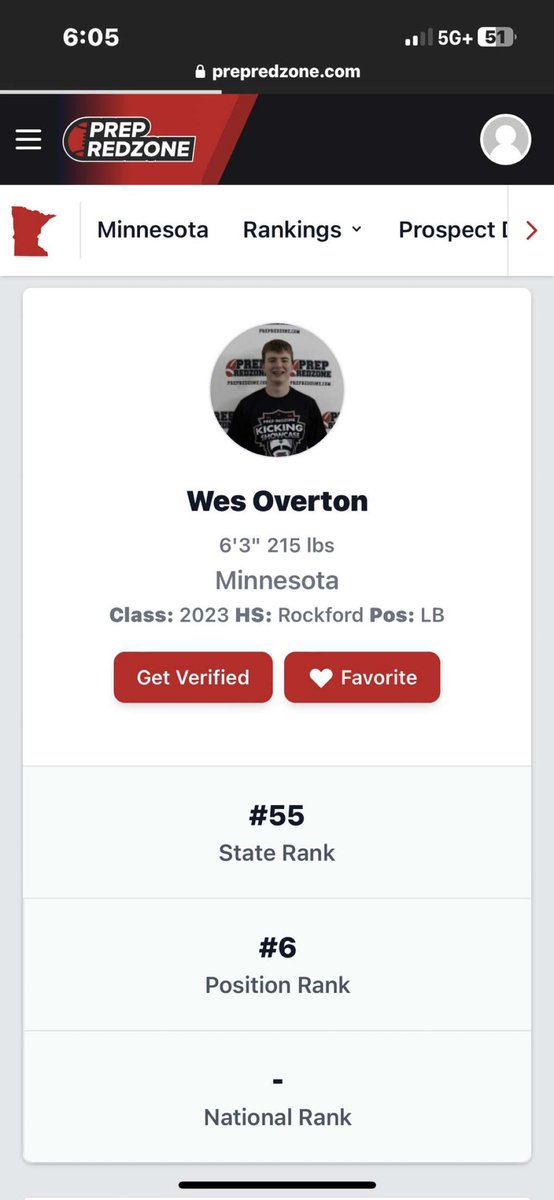 6th ranked LB in MN… <a href="/PrepRedzoneMN/">Prep Redzone Minnesota</a> Don’t sleep on me🗣️